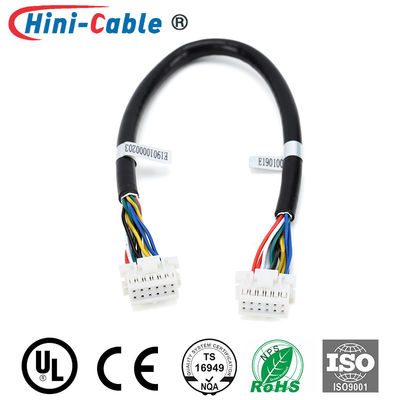 2.5mm 2x6Pin Male To Male 22AWG Industrial Wire Harness