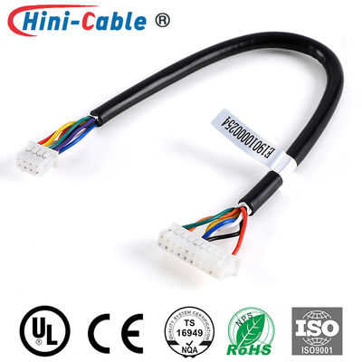 Black PVC Jacket Multi Core 200mm Wire Harness Cable Assembly