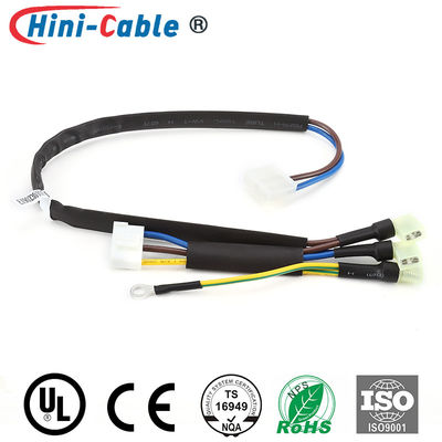 Flag with Lock Plug Spring Terminals to Double CJT Pitch3.96mm 5Pin and Ring Terminal AC Power Input Wire Harness