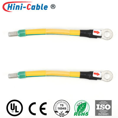 Non-Insulated Ring Terminal to Nylon-Insulated Cord End Terminal Connecting Wire