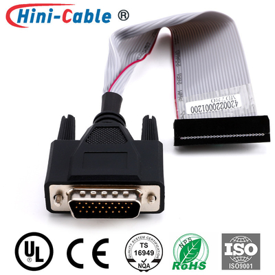 26Pin To Pitch 2.54mm TPE Flat Monitor Cable IDC 2x13Pin Signal Image Output