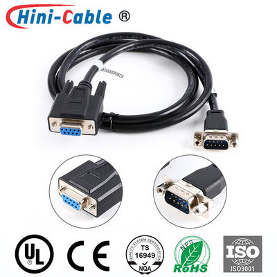 Black Male To Female IATF16949 Desktop Monitor Cable
