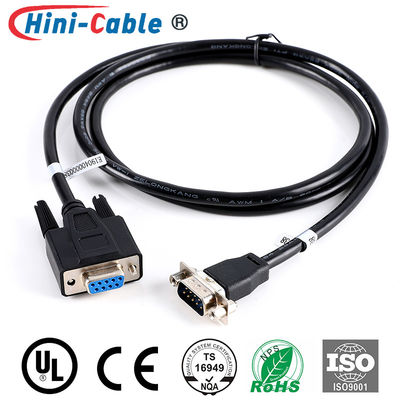 Black Male To Female IATF16949 Desktop Monitor Cable
