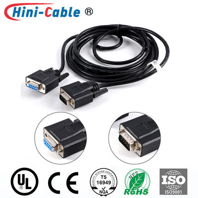 D-SUB 9Pin Male To Female 28AWG Computer Monitor Connection Cable