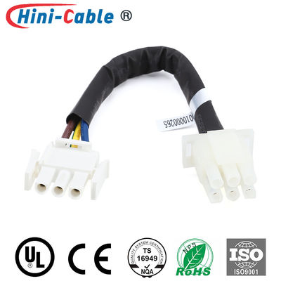 Black Heat Shrinkable Tube 2x3Pin Power Supply Cable