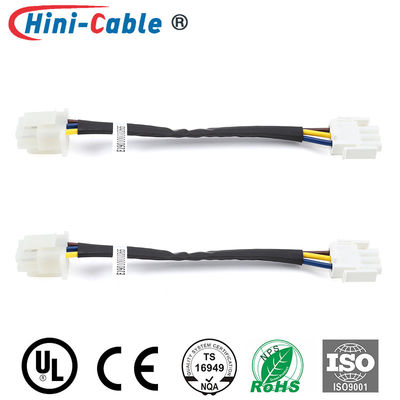 Black Heat Shrinkable Tube 2x3Pin Power Supply Cable