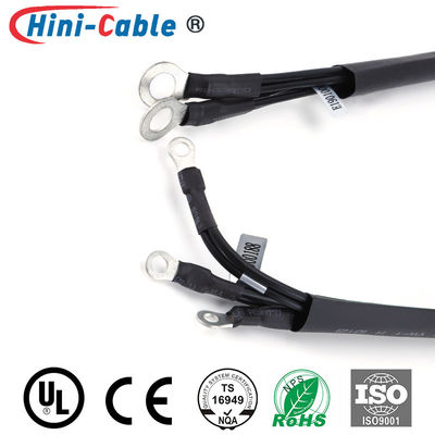 Black Heat Shrinkable Tube DC 14AWG Power Supply Harness