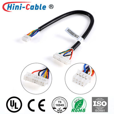 Black PVC Jacket Multi Core 200mm Wire Harness Cable Assembly