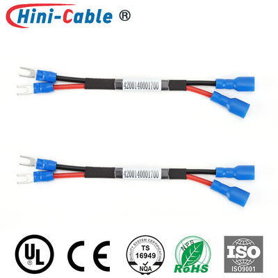 Plug Spring Terminals(SFB-T205[8]) to Insulated Spade Terminals with Heat-shrinkable Tube Power Output Wire
