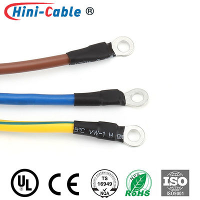 Double Non insulated Ring Terminals 6.0mm2 Custom Power Cable