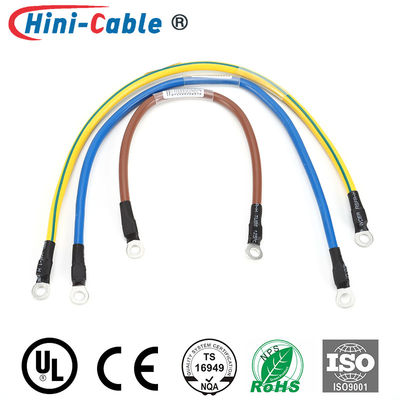 Double Non insulated Ring Terminals 6.0mm2 Custom Power Cable