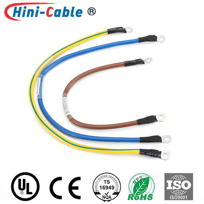 Double Non insulated Ring Terminals 6.0mm2 Custom Power Cable