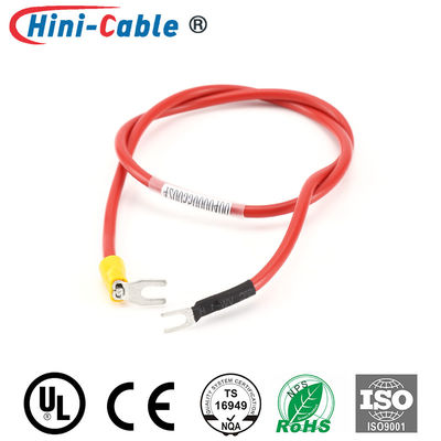 Non-insulated Spade Terminal to Nylon-insulated Spade Terminal Bend 90° Power Control Connecting Wire