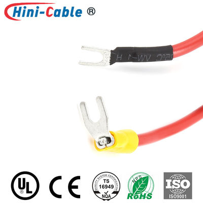 Non-insulated Spade Terminal to Nylon-insulated Spade Terminal Bend 90° Power Control Connecting Wire