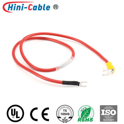 Non-insulated Spade Terminal to Nylon-insulated Spade Terminal Bend 90° Power Control Connecting Wire