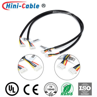 Black PVC Jacket 2.0mm 4Pin To 2.0mm 6Pin Power Supply Cable