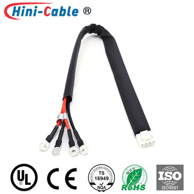 Non Insulated Ring Terminals 2.0mm 4Pin Custom Power Cable