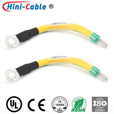 Non-Insulated Ring Terminal to Nylon-Insulated Cord End Terminal Connecting Wire