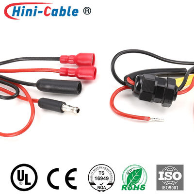 Bullet Male Terminal &amp; DC3.5mm Female Connector to Vinyl-Fully Insulated Female Terminal with Waterproof Connector