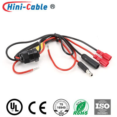 Bullet Male Terminal &amp; DC3.5mm Female Connector to Vinyl-Fully Insulated Female Terminal with Waterproof Connector