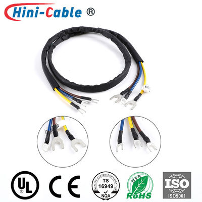 Spade Terminals to Spade Terminals &amp; Ring Terminal with Heat Shrink Tube Power Output Wire