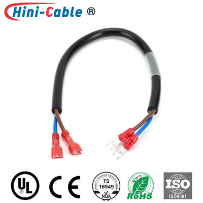 Nylon-Fully Insulated Female Terminals to Vinyl-Insulated Spade Terminals with PVC Jacket Power Output Cable