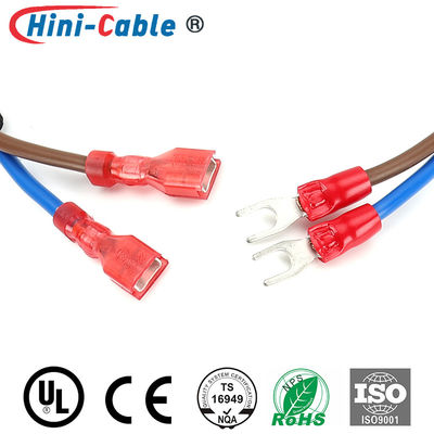 Nylon-Fully Insulated Female Terminals to Vinyl-Insulated Spade Terminals with PVC Jacket Power Output Cable