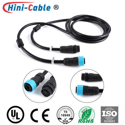16AWG XLPE Waterproof Plug Extension Cable 6pin Molded Injection